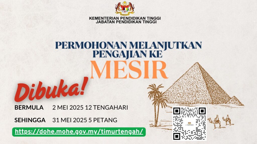 Cara Mohon Pengajian Timur Tengah (Mesir dan Jordan)  Lepasan SPM dan STAM